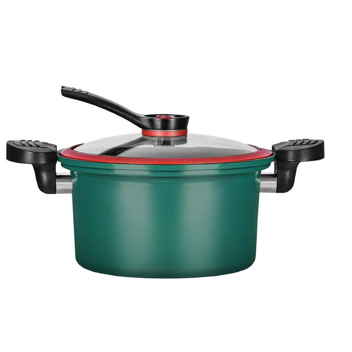 Gambar Promo Hits Termurah Panci Presto Tekanan Low Pressure Cooker Pot 3.5 Liter Micro Pressur Pressto Masak Bertekanan Pelunak Masakan Sop Tulang Sumsum Ayam Sapi Suport Kompor Induksi Viral Technology Korea Hijau - Dark Green dari Hiroki tool undefined Tokopedia