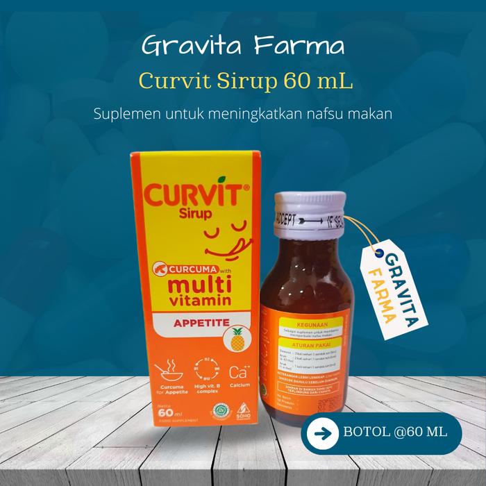 Gambar Curvit Sirup - Suplemen Nafsu Makan - 60 mL dari Apotek Gravita Farma undefined Tokopedia