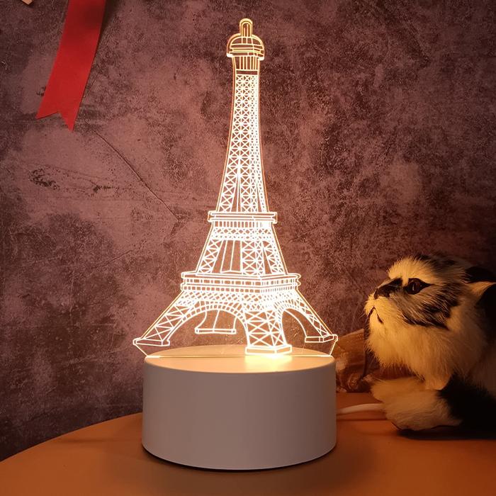 Gambar OSM - L966 Lampu Hias 3D / Lampu Hias Akrilik Transparan / Lampu LED 3D Dekorasi Rumah / Lampu Tidur Plastik Set - Paris dari Online.Shopping.Mall undefined Tokopedia