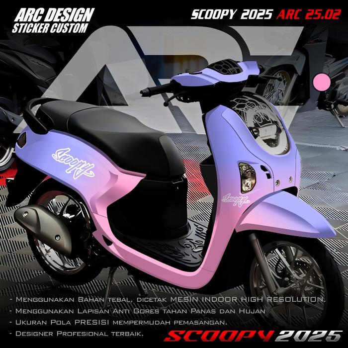 Gambar (PROMO COD) TERBARU Decal Sticker Honda All New Scoopy 2025 2026 Full body - Sticker Skotlet Variasi Modifikasi New Scoopy Prestige Sporty Fasion Stylish FullBody Desain Gradasi Warna Polos Lembayung Pelangi ViraL Jepang Thailand ARC 25.02 - PINK MUDA, GLOSSY/BENING dari Argus sticker undefined Tokopedia