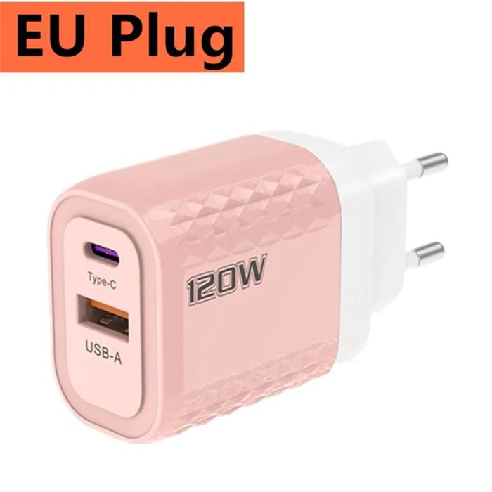 Gambar 120W USB C Charger GaN Fast Charging Charger PD Quick Charge QC3.0 Wall Adapter For iPhone 15 Xiaomi POCO Samsung Huawei Oneplus Aksesoris Ponsel Adaptor Colokan - pink dari miss lolo undefined Tokopedia