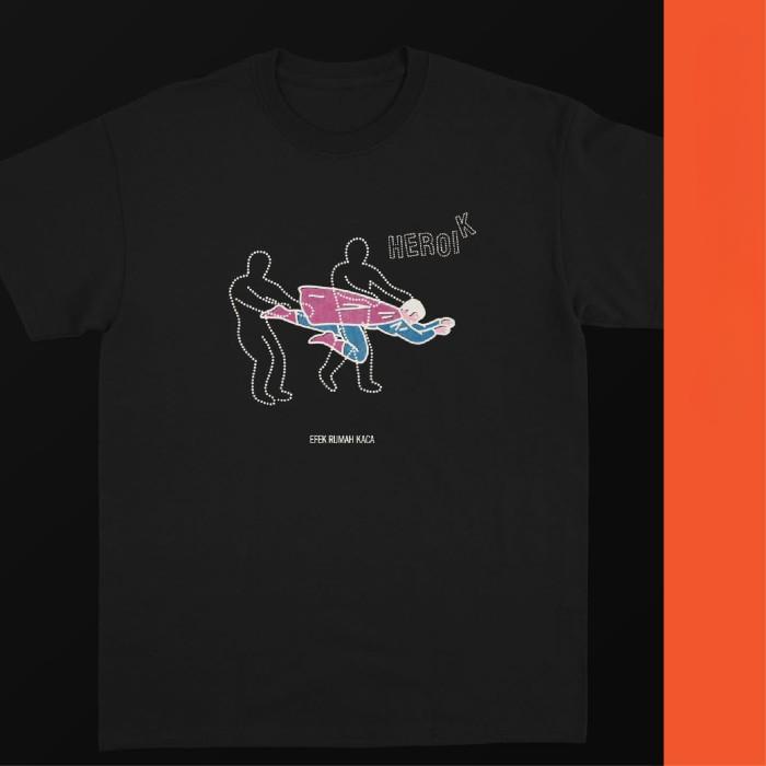Gambar Kaos Heroik - Efek Rumah Kaca (Official Merchandise) - Putih, Baju T-Shirt Katun Unisex Pria - Hitam, XXL dari SITTI CHAERANI DJAYA8494 undefined 4 Tokopedia