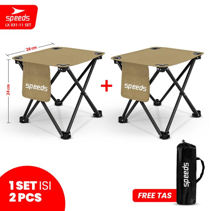Gambar SPEEDS Portable Folding Chair Kursi Lipat Outdoor Portable Kursi Camping Kursi Gunung 031-11 Set Hitam - 11 KREM dari Calaryindo undefined Tokopedia