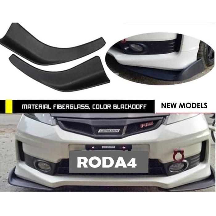 Gambar Winglet Lips Bumper Mobil Diffuser Depan Universal PLASTIK HITAM - Not Specified dari Roda4 undefined Tokopedia