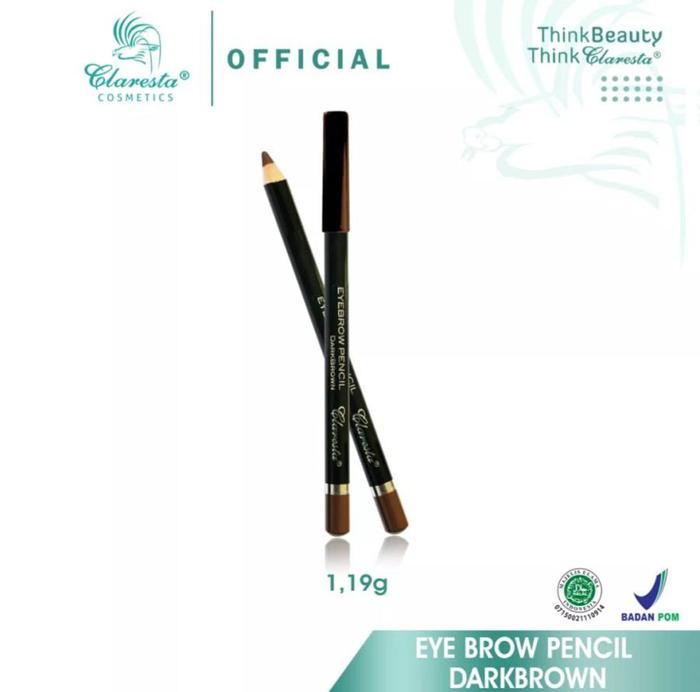 Gambar Claresta Eye Brow Pencil Dark Brown 1,14g  Pensil Alis Waterproof - Brown dari Claresta Cosmetics undefined Tokopedia