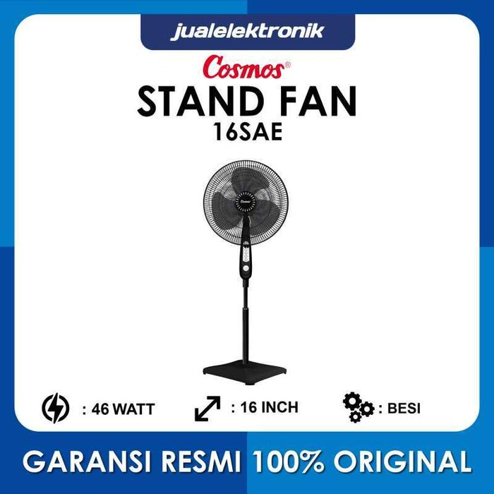 Gambar Cosmos 16SAE Stand Fan 16 inch Baling Super Spread-Kipas Angin-Kipas-Original-SNI-New Arrival-Kipas Cosmos-Sirkulasi Udara-Pendingin Ruangan-Kipas Berdiri Kipas Besi - Hitam dari BEZTRO undefined Tokopedia
