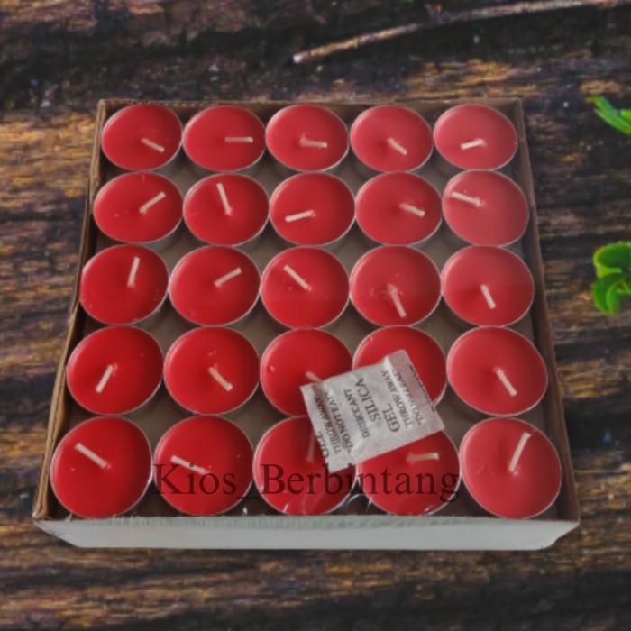 Gambar Tealight Candle Tekstur Lunak 4 Jam Isi 100 Pcs - Merah dari Kios berbintang undefined Tokopedia