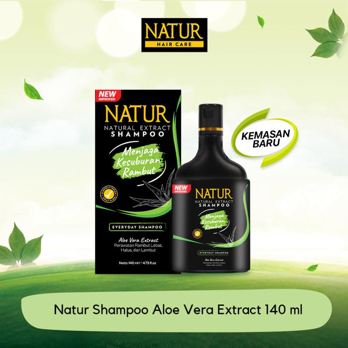 Gambar NATUR Natural Extract Shampoo Ginseng | Aloe Vera | Tea Tree Oil | Olive Oil & Vitamin E | Moringa Oleifera & Sweet Almond - 80ml / 140ml / 270ml Conditioner Haircare - NATUR Shampoo Aloe , 80ml dari Pesona Ayu undefined Tokopedia