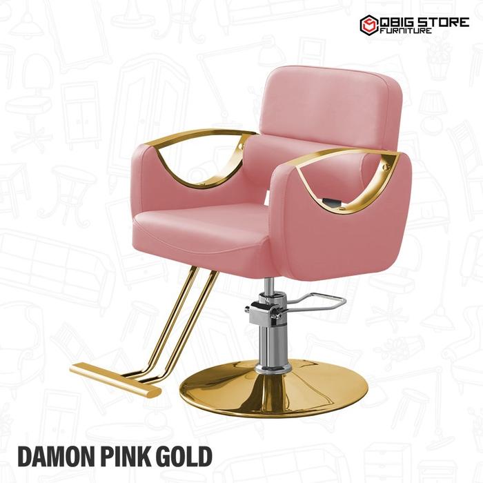 Kursi Salon Babershop Barber Chair Premium DAMON PINK GOLD