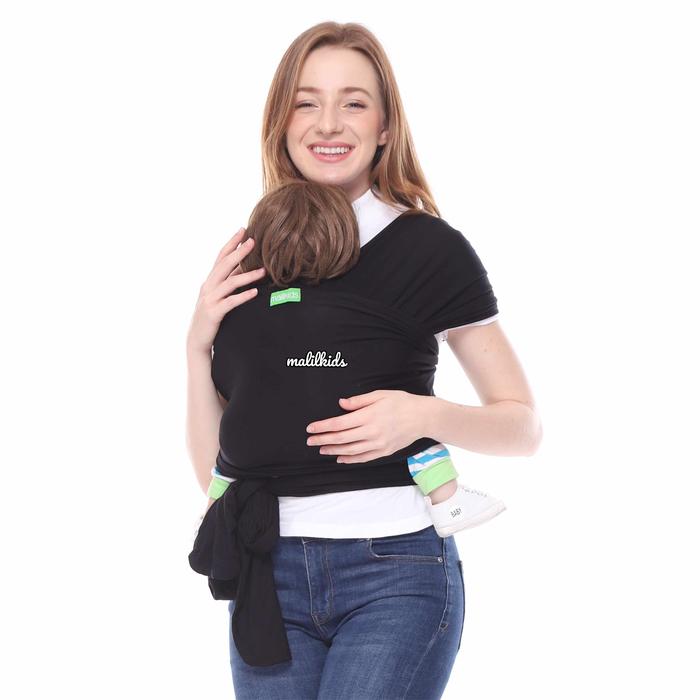 Gambar Malilkids Gendongan Bayi Stretchy Wrap Basic - Black dari Malilkids Shop undefined Tokopedia