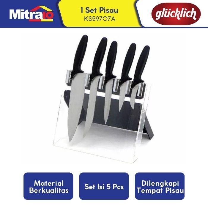 Gambar Glucklich 1 Set Pisau Potong KS59707A (5 Pcs) dari Mitra10 undefined Tokopedia