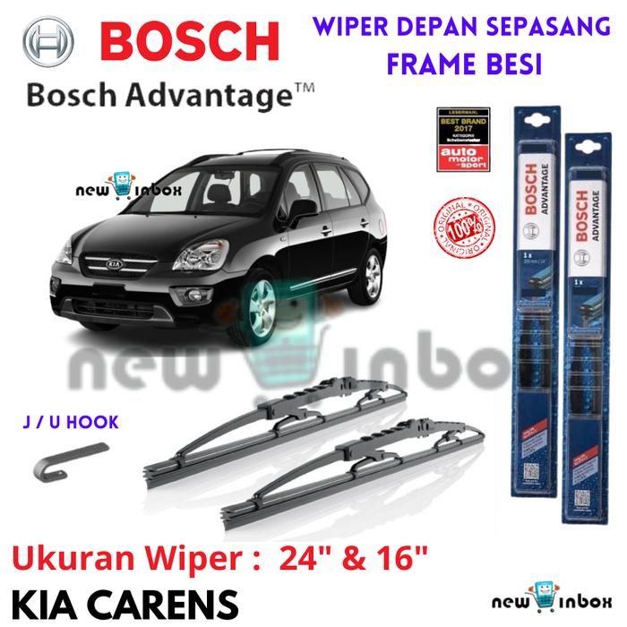 Gambar Wiper Depan Mobil KIA CARENS Sepasang BOSCH ADVANTAGE 24" & 16" ORIGINAL - Depan 24" & 16" dari NewInbox Store undefined Tokopedia