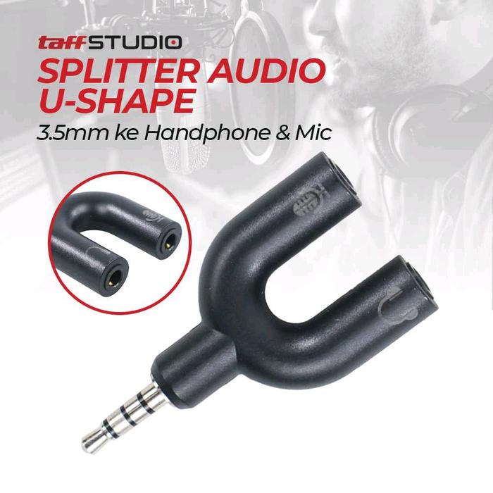 Gambar Splitter Audio Shape U 3.5mm ke Headphone & Mic dari LoHaI undefined Tokopedia