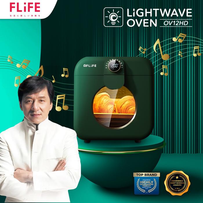 Gambar FLIFE Air Fryer Oven 12 liter - OV12HD - HIJAU dari Utama Electronic undefined Tokopedia