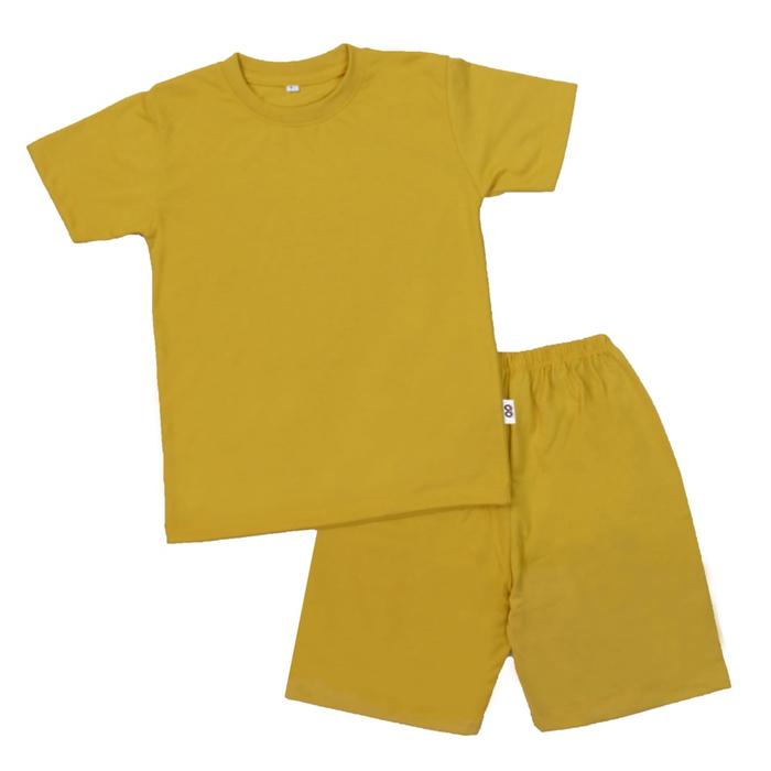 Gambar BONBINZOO - Setelan Tangan dan Celana Pendek Polos Anak Usia 1 - 6 Tahun Kids Basic Parsel - HP Yellow Mustard, size 4 dari BONBINZOO Kota Bandung Tokopedia