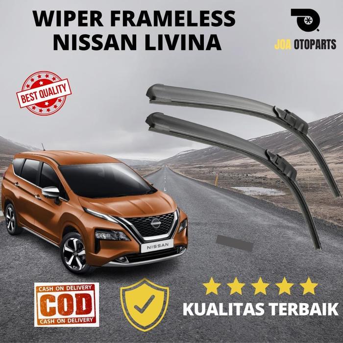 Gambar Wiper Blade Frameless Nissan Livina - Karet Wiper Mobil Nissan Grand Livina 1 Set Kiri dan Kanan - Wiper Tanpa Rangka Besi - - Oto.seller - Livina dari Oto.seller undefined Tokopedia