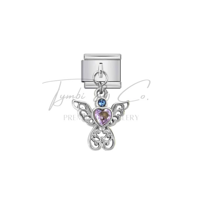 Gambar Tymbi&Co - Italian Charms Bracelet (PENDANT SILVER EDITION)  | Gelang Titanium Y2K Italian Charms Anti Karat - C198.LOVE ANGLE, Silver dari Tymbi&Co undefined Tokopedia
