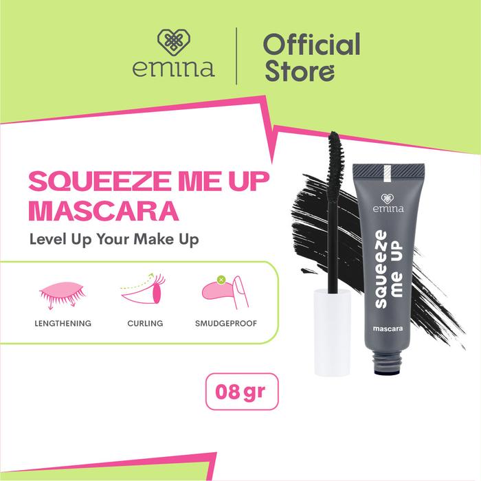 Gambar Emina Squeeze Me Up Mascara 8 g - Mascara Smudgeproof & Waterproof dengan Curling & Lengthening Effect - 8 gr dari eminacosmetics undefined Tokopedia
