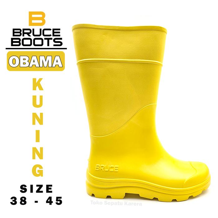 Gambar Sepatu Boot Anak Remaja Laki Laki/Perempuan – Sepatu Pria/Wanita Dewasa – BRUCE – OBAMA – Size 38-45 – Slip On - Kuning - Kuning, 40-41 dari TOKO SEPATU KARERA undefined Tokopedia