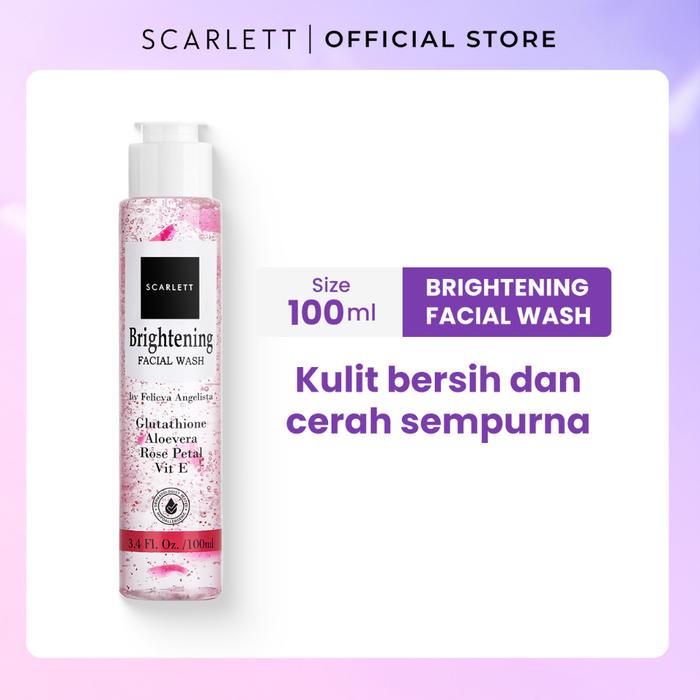Gambar Scarlett Whitening BRIGHTENING Facial Wash 100ml - Sabun Cuci Muka Clean and Clear - Facial Wash dari BEAUTY GLAMS CO undefined Tokopedia