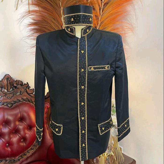 Jual Basofi bapak pengantin lengkap 1 set | Beskap bapak besan payet ...