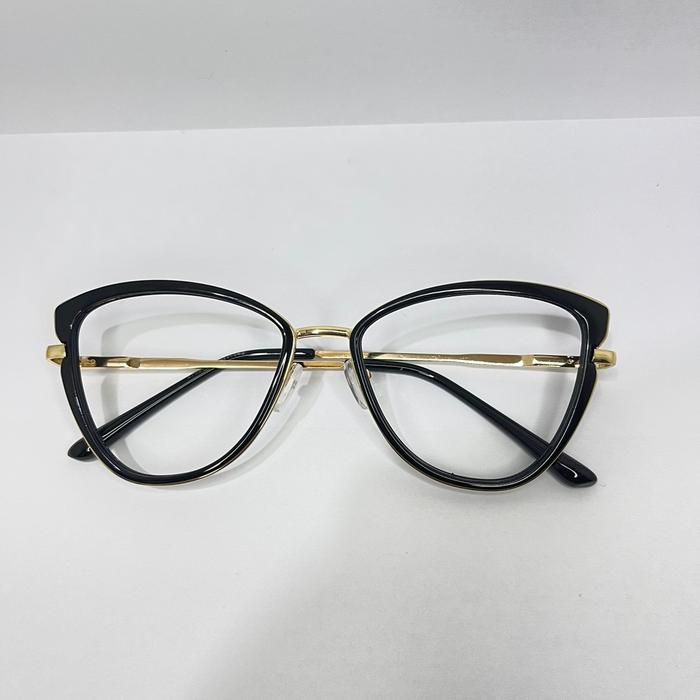 Gambar Kacamata Wanita Cat Eye Lensa Anti Radiasi Photocromic Blueray kode 87087 - Hitam gold, Lensa Bluecromic dari Cataleya Eyewear undefined Tokopedia