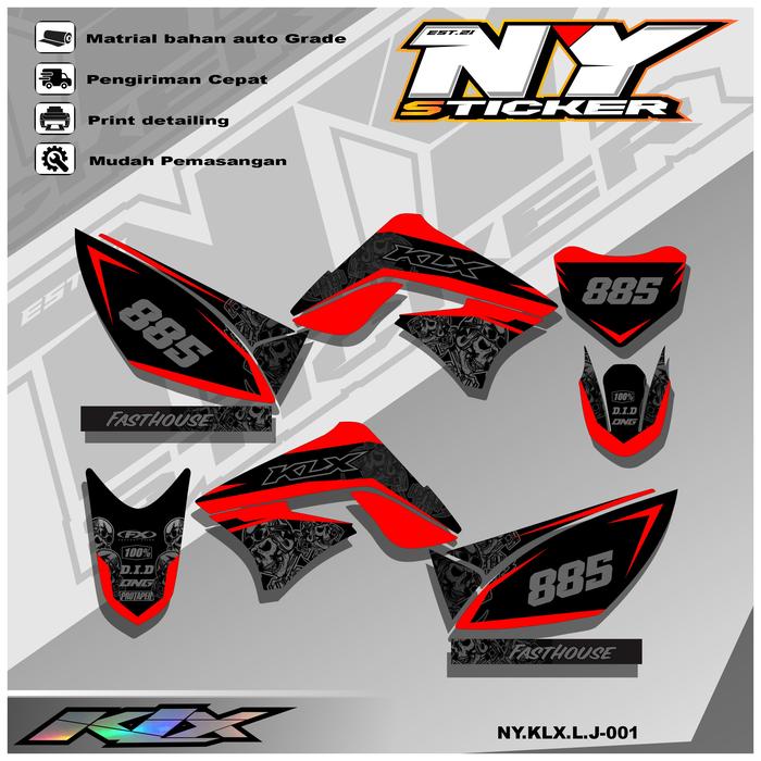 Gambar Stiker Motor KLX 150 L Hologram Pelangi Chrome - Sticker Striping Lis Variasi KLX 150 S / Lama 009 - 1, Vinyl dari NY STIKER undefined 4 Tokopedia