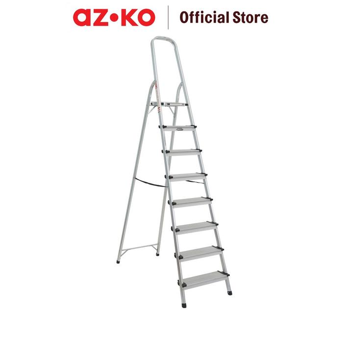 Gambar FIXSTEPS TANGGA LIPAT ALUMINIUM 8 WIDE STEP dari AZKO ID undefined Tokopedia