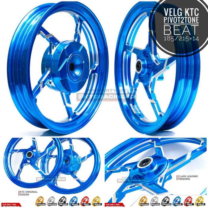 Gambar Velg KTC Pivot 2 Tone 185/215x14 Beat Vario110 Scoopy lama Gold Hitam - hitam dari Papa racing istana variasi undefined Tokopedia