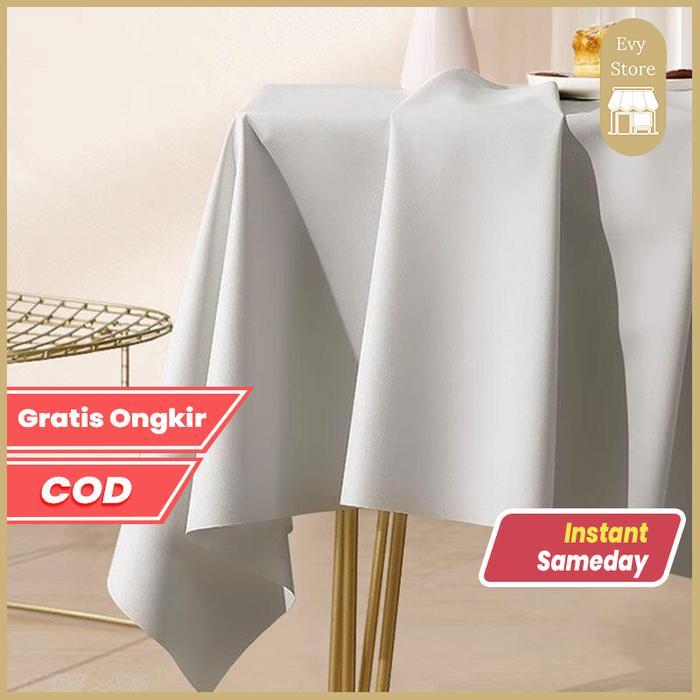 Gambar Evy Import COD Alas Meja / Taplak Meja Makan / Taplak Meja Anti Minyak Waterproof Anti Slip - Abu, 140x200 CM dari Evy Home Store undefined Tokopedia