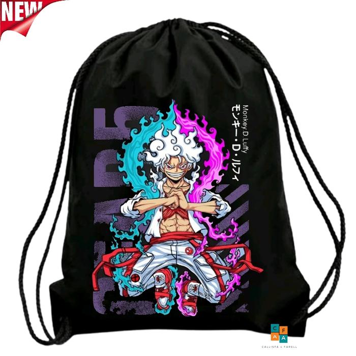 Gambar Tas Serut anime One Piece Gear 5 / Tas peralatan olahraga outdoor pria & wanita Futsal Ransel Putsal - Gear 5 new dari Hamizan Sport17 undefined Tokopedia