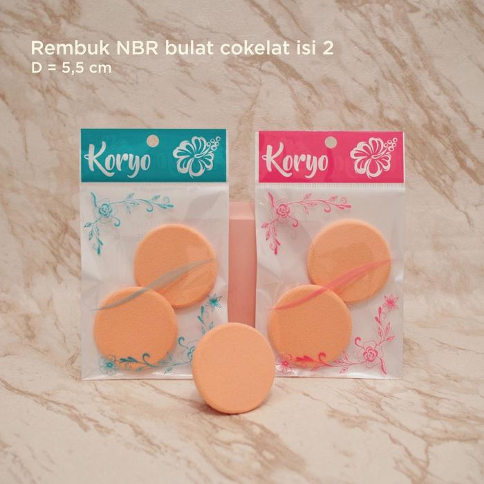 Gambar Spons bedak / Powder puff / Saput bedak / sponge foundation isi 2 - Bulat 2 coklat dari Koryo_NEW undefined Tokopedia