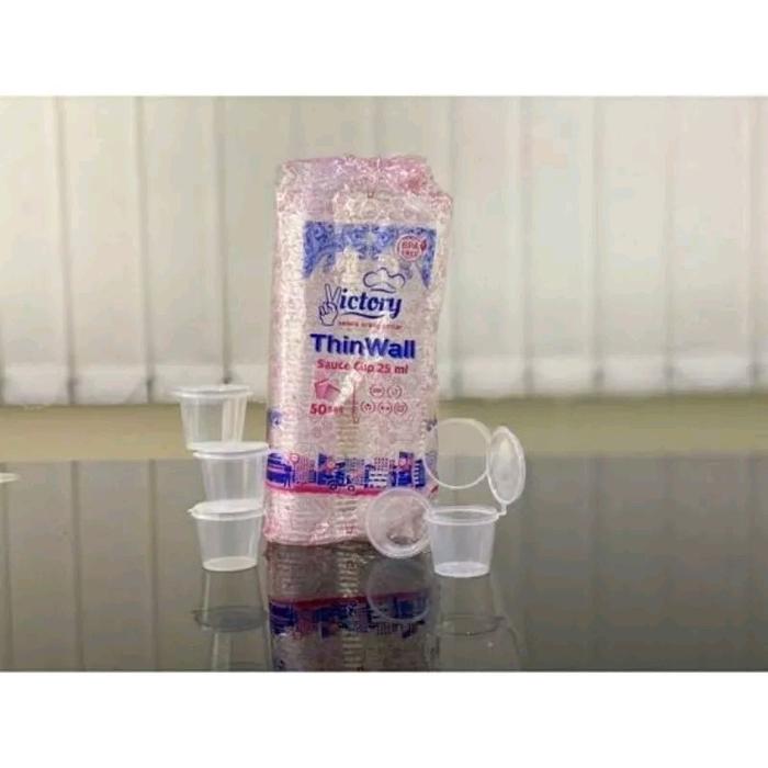 Gambar Thinwall cup 25ml 35ml 60ml sauce cup puding saos sambal victory - cup 25ml victory dari omegastore81_NEW undefined Tokopedia