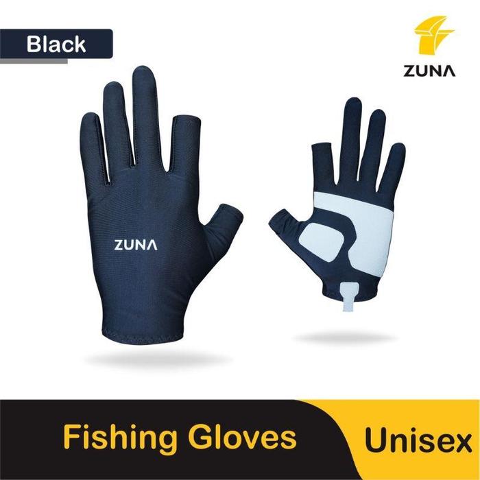 Gambar Sarung Tangan Mancing ZUNA BAITLIGHT FISHING GLOVES Unisex Bait Light ready hitam dan biru Alat Olahraga - Hitam, M dari Stars Fishing undefined Tokopedia