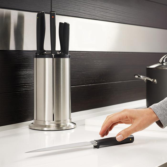 Gambar Joseph Joseph Elevate 100 Knives Carousel Set / Set Pisau Dapur Premium dengan Blok Stainless Steel Kitchenware - Grey dari Joseph Joseph Indonesia undefined Tokopedia