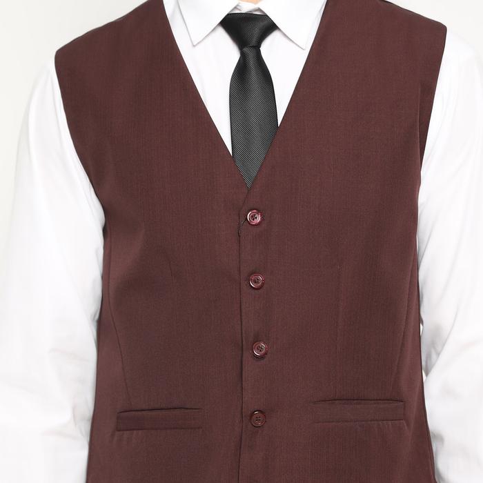 Gambar Code Male Rompi Vest Pria Maroon WoolTouch Slimfit - Rompi WT Maroon, S dari Code Male undefined Tokopedia