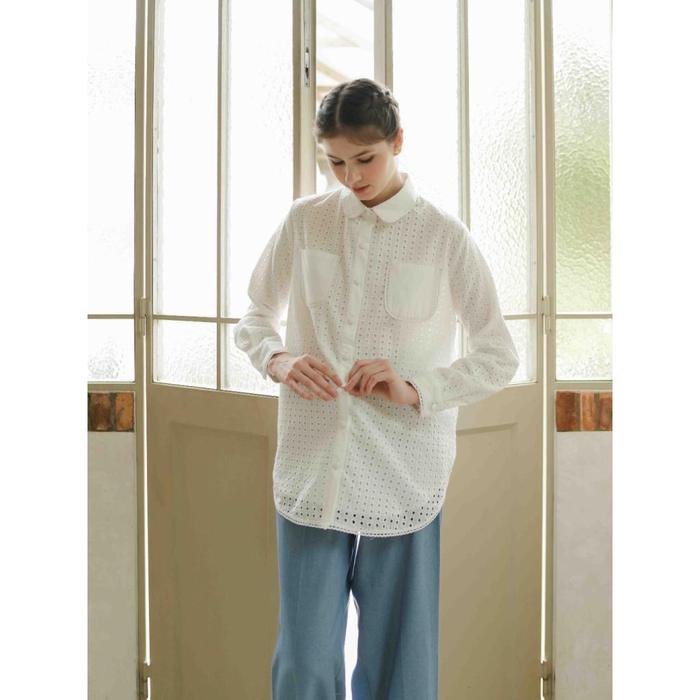 Gambar Sora - AGNES EYELED LONG TOP - Large dari Sora Studio ID undefined Tokopedia