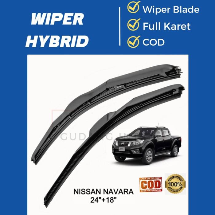 Gambar Wiper Hybrid Nissan Navara Wiper Depan Kanan Kiri 1 Set - Gudang Intan - HB Navara 24+18 dari Gudang Intan_NEW undefined Tokopedia