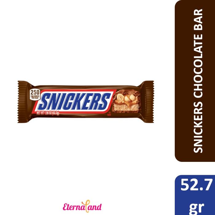 Gambar Snickers Chocolate Bar - cokelat bar snickers - 1.86 oz - 52.7 gram, Non Promo dari Eternaland undefined Tokopedia
