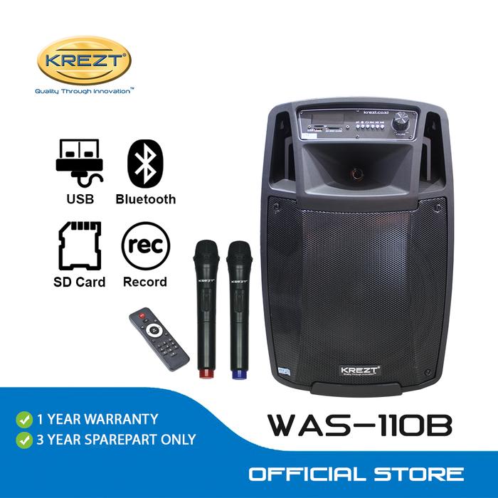 Gambar PORTBABLE WIRELESS PA AMPLIFIER KREZT WAS-110B dari KREZT undefined Tokopedia