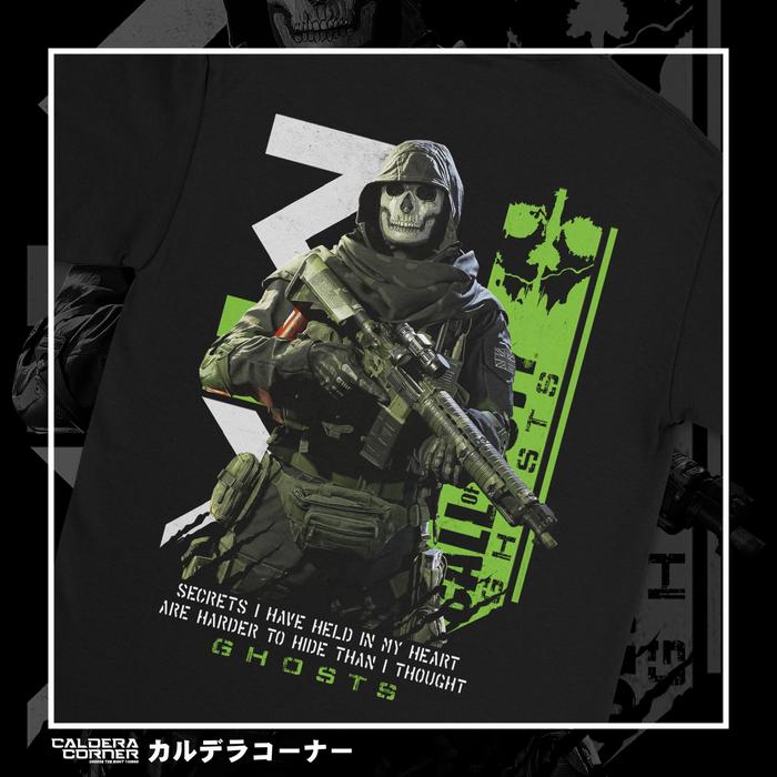 Gambar Kaos Game Call Of Duty Ghost The Soldier Combed Karet - S dari calderacorner_NEW undefined Tokopedia