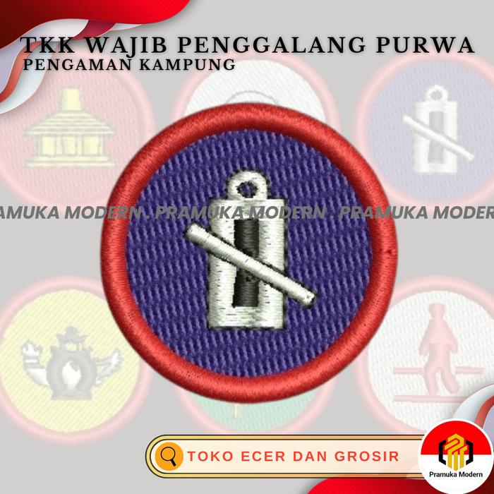 Gambar TKK Wajib Penggalang Purwa Bordir Komputer Lengkap (Bulat Merah) - Pengaman Kampung dari Pramuka Modern undefined Tokopedia