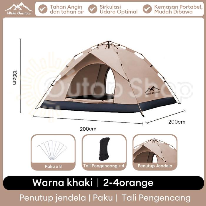 Gambar WTHB Outdoor Tenda Camping 3-4 Orang Kemah Otomatis  Tenda Lipat Portable Tenda Gunung Waterproof - 3-4 orang dari AlkanaShop78 undefined Tokopedia