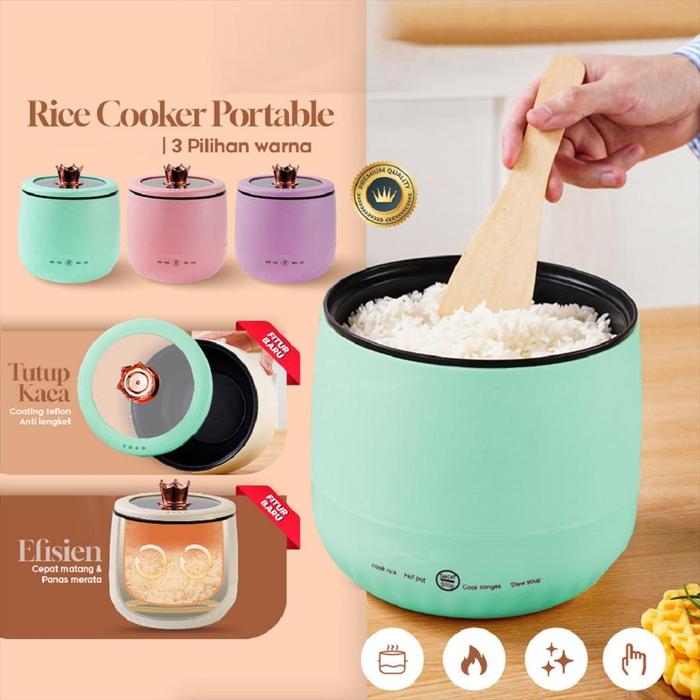 Gambar Rice Cooker Mini 1.8L / Penanak nasi 450watt / Panci Listrik / Mini Rice Cooker / Penanak Nasi Mini Multifungsi - UNGU dari PINZY OFFICIAL STORE undefined Tokopedia
