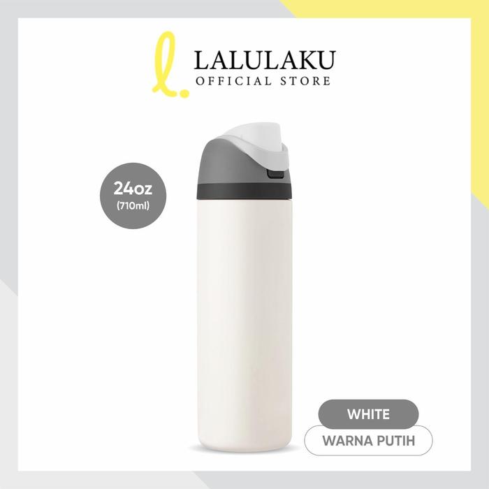 Gambar {Lalulaku x Arifta} Botol Tumbler Tumbler Termos FreeSip 24 Oz 710 ML 19 Oz 560ml  32 Oz 950ml Termos Tahan Panas Dingin - Putih, 560ml (19oz) dari Lalulaku undefined Tokopedia