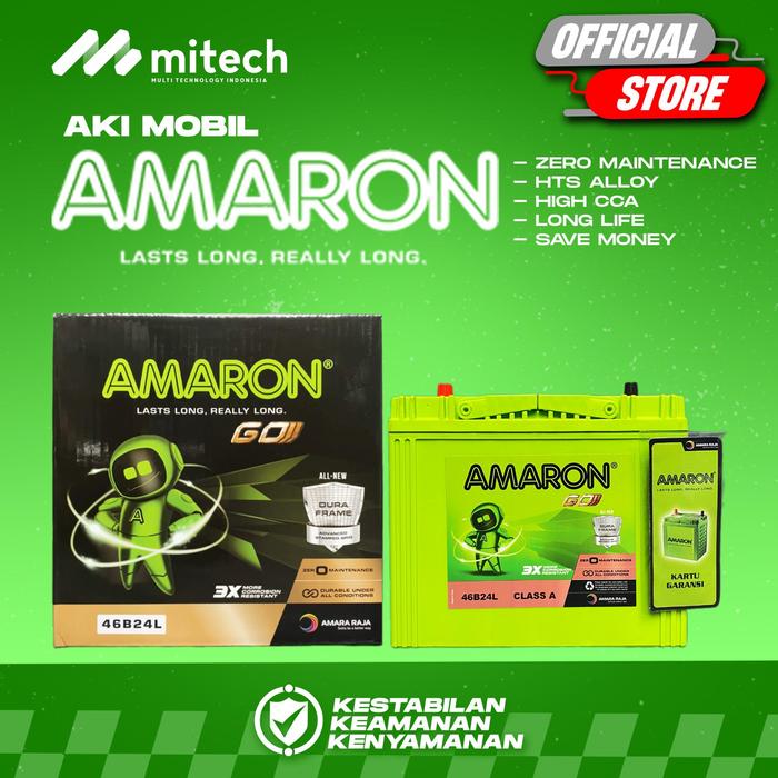 Gambar Amaron GO Aki Kering Mobil Suzuki Jimny NS60L / 46B24L - 12V / 45Ah - GOJEK/GRAB dari MITECH IDN Kota Tangerang Selatan Tokopedia