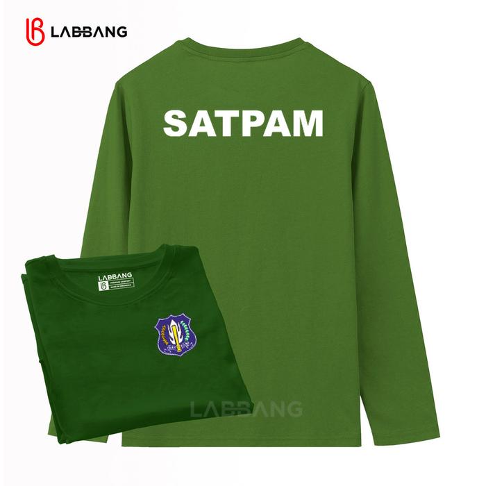 Gambar Kaos T-Shirt DB Lengan Panjang Satpam Reguler Fit Unisex Pria Wanita - Hijau Army, S dari LABBANG undefined Tokopedia