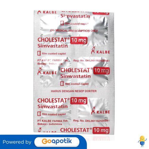 Gambar CHOLESTAT 10 MG STRIP 10 KAPLET dari Apotek Kosambi By GoApotik undefined Tokopedia