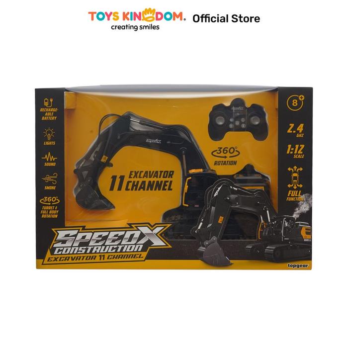 Gambar Toys Kingdom Top Gear Speedx Construction Excavator 11 Channel Remote Control 1:12 - Hitam Miniatur Mobil Mobil-Mobilan Kids Toy Mainan Anak Bermain Permainan Koleksi Collectible dari Toys Kingdom ID undefined Tokopedia
