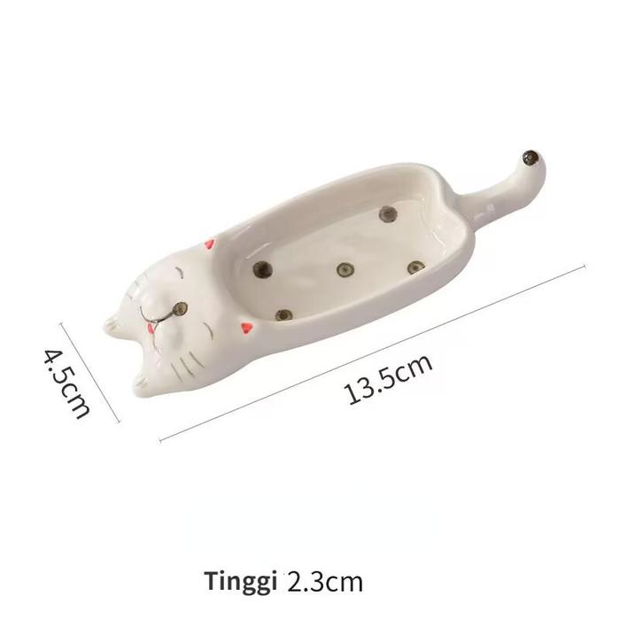 Gambar Vinnatsu-Sauce Plate Cute Ceramic Piring Seasoning Bowl Kucing Lucu Estetik Tempat Tatakan Sumpit Kecap Keramik - Besar cat dari Vinnatsu undefined Tokopedia